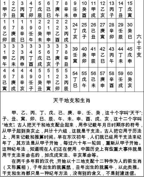 1995年天干地支|干支纪年对照表，天干地支年份对照表